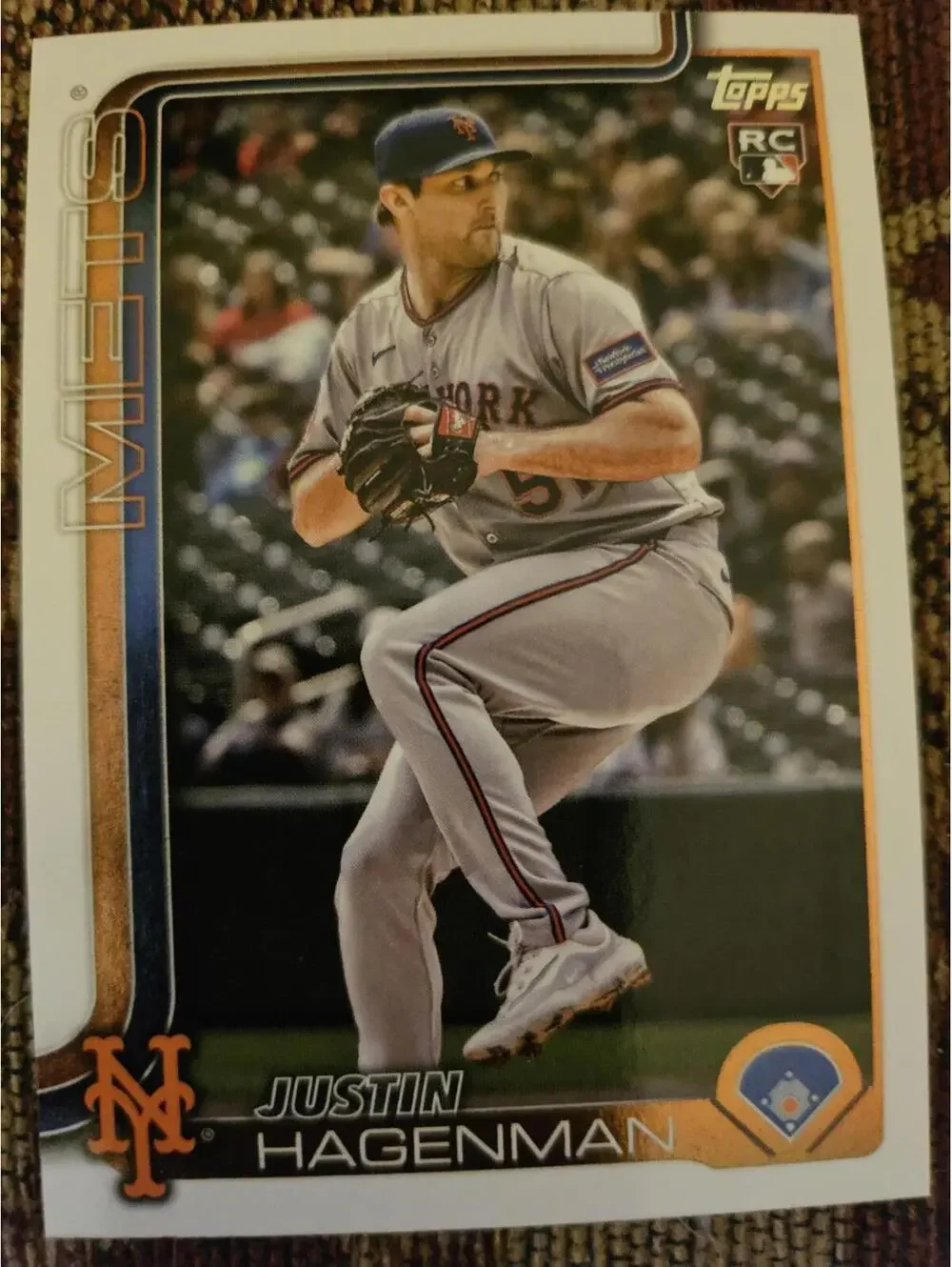 2025 Topps Update - Justin Hagenman - RC #US108 - Mets - RAW Mint - Rookie